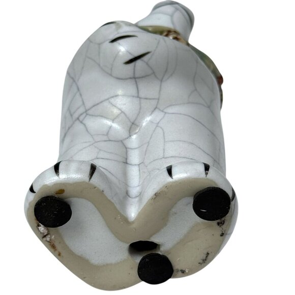 Holiday Polar Bear Figurine Rustic Ceramic w/ Holly Accent Christmas Decor 5" - Picture 7 of 8